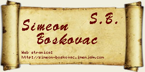 Simeon Boškovac vizit kartica